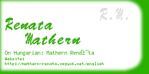 renata mathern business card